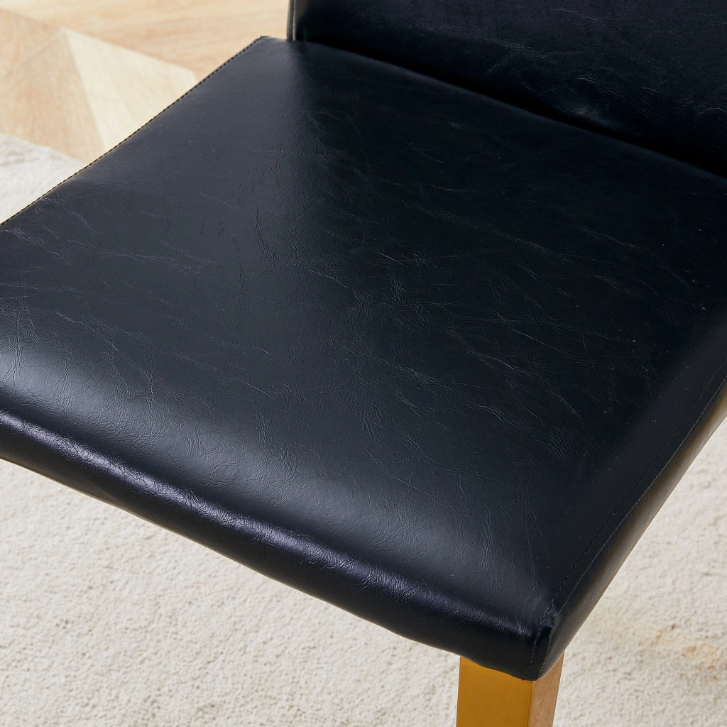 SEDIA Set da 2 pezzi 90 cm Nero/Oro in PU e metallo