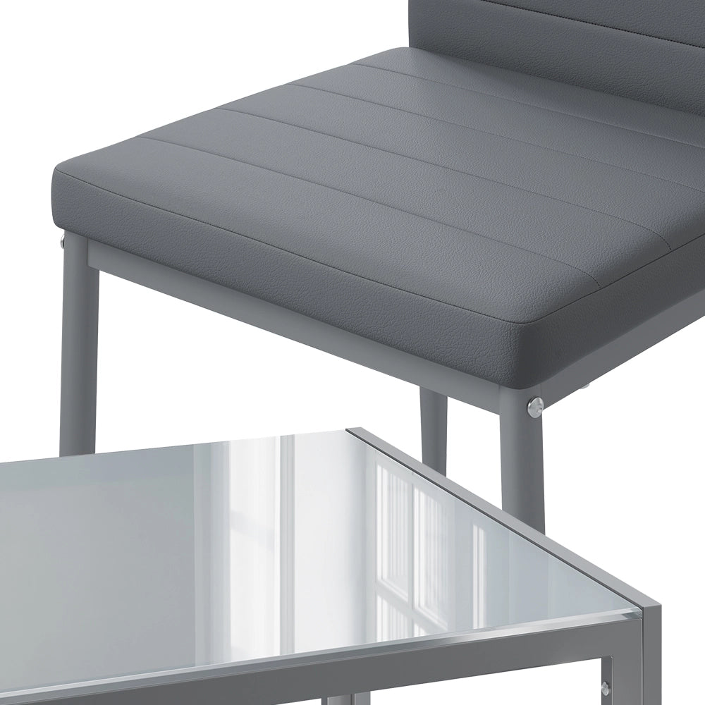 Vicco Set di tavoli da pranzo Grigio 120 x 75 cm Set di 4