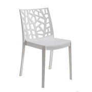 Sedia In Polipropilene Da Interno Esterno Giardino Impilabile Design Sedie Resistenti Moderne Per Terrazz Bianco/4 Sedie
