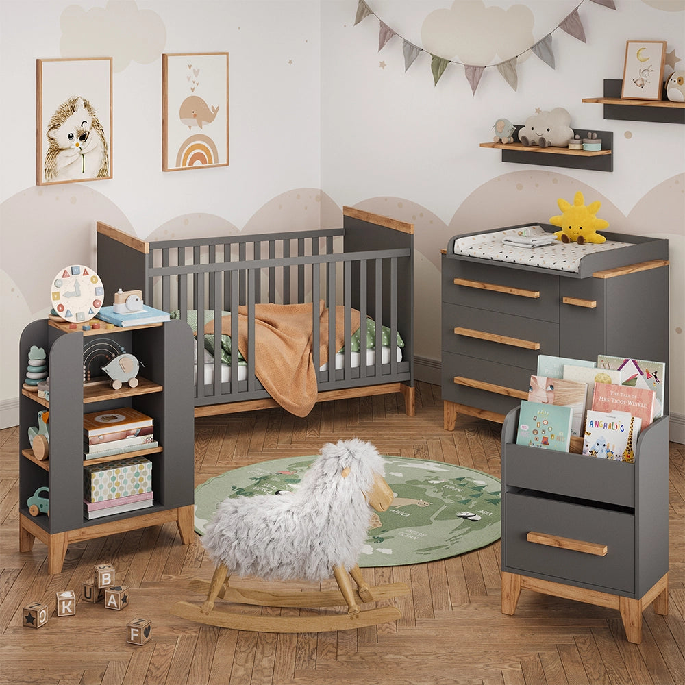 Vitalispa Libreria bambini Artigiano/grigio 60 x 88 cm con 9 scomparti