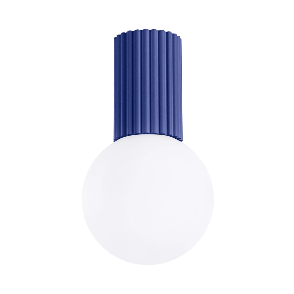Spot soffitto SFERA Pure Lume blu vetro bianco IP44 G9