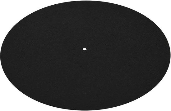 Matte per giradischi di alta qualità - antiscivolo, protezione contro urti e graffi, riduzione del rumore di fondo, nero.
