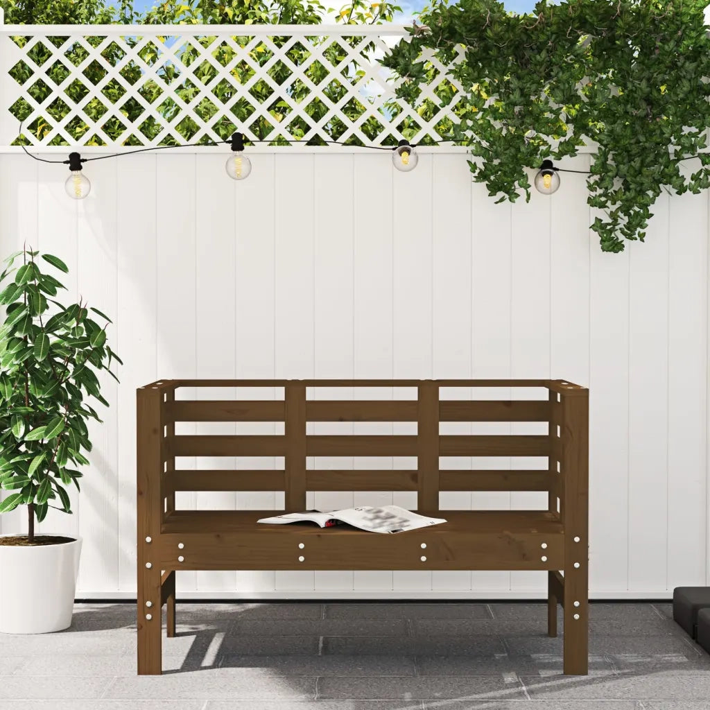 Panchina da Giardino | Panca da Giardino Ambra 111,5x53x71 cm Legno Massello di Pino