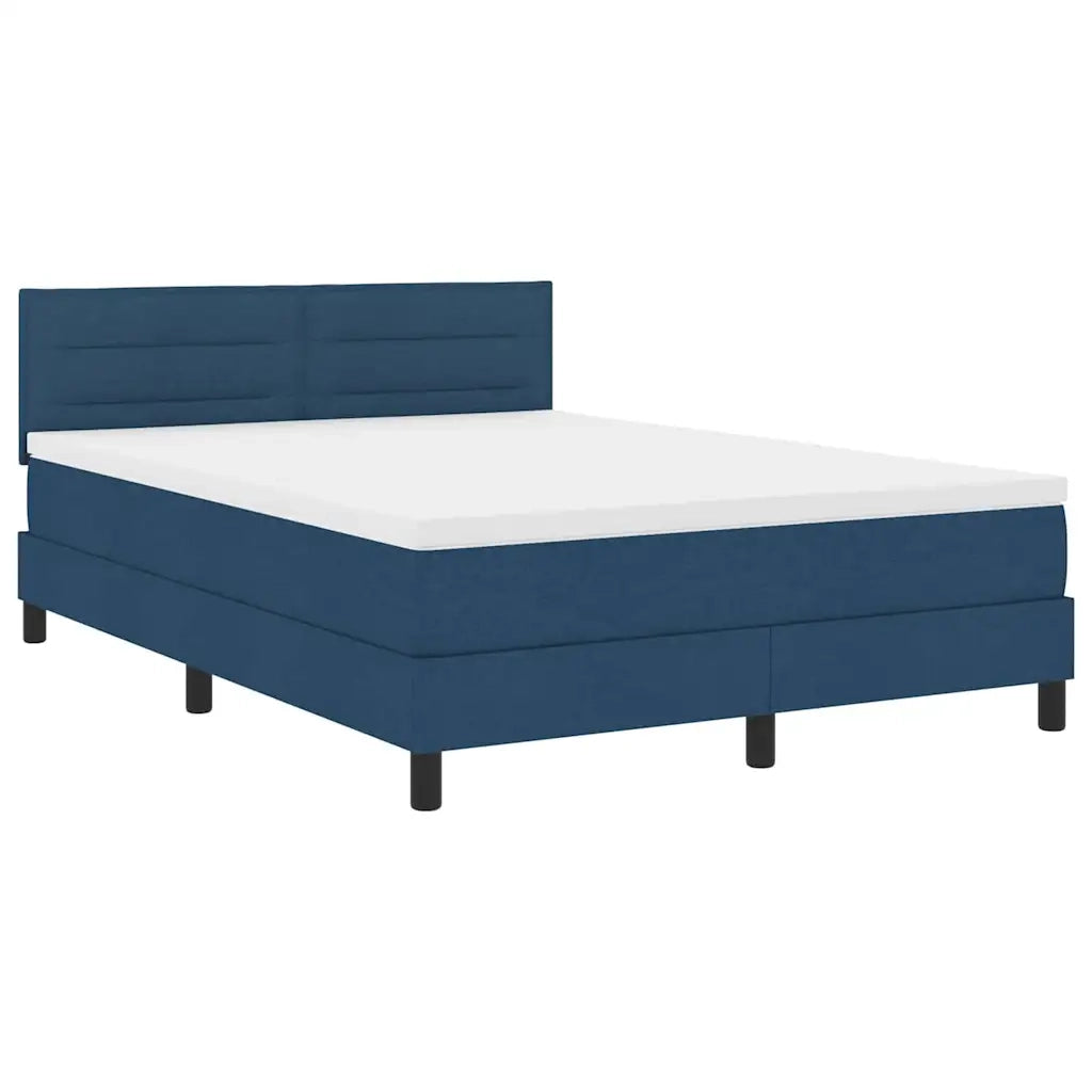 Letto a molle con materasso con led Blu 160 x 200 cm Tessuto 3342148