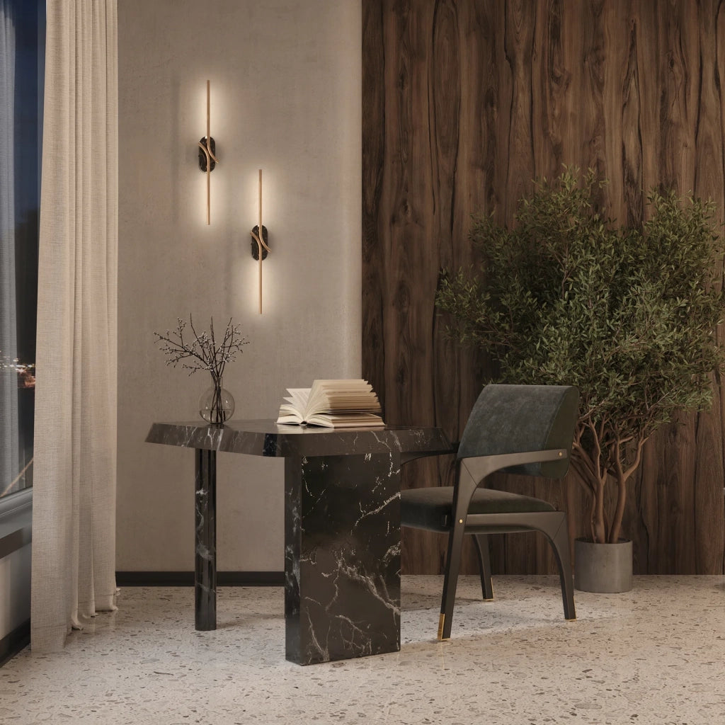 Maytoni applique moderna Renaissance 2 luci LED integrato ottone metallo