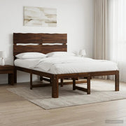 Letto matrimoniale con testiera ROSTOCK Marrone Scuro 3405476