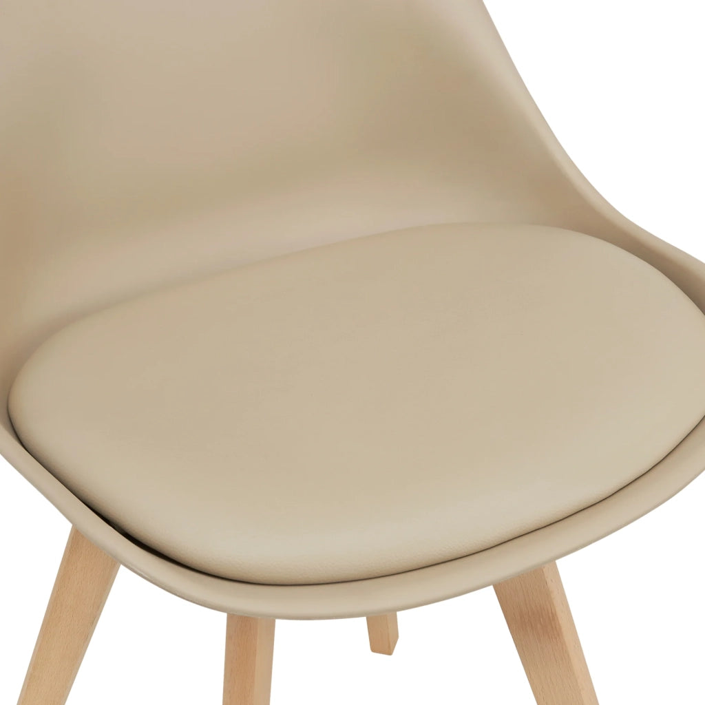 Set di 6 sedie da pranzo in similpelle color faggio beige 03_0006777