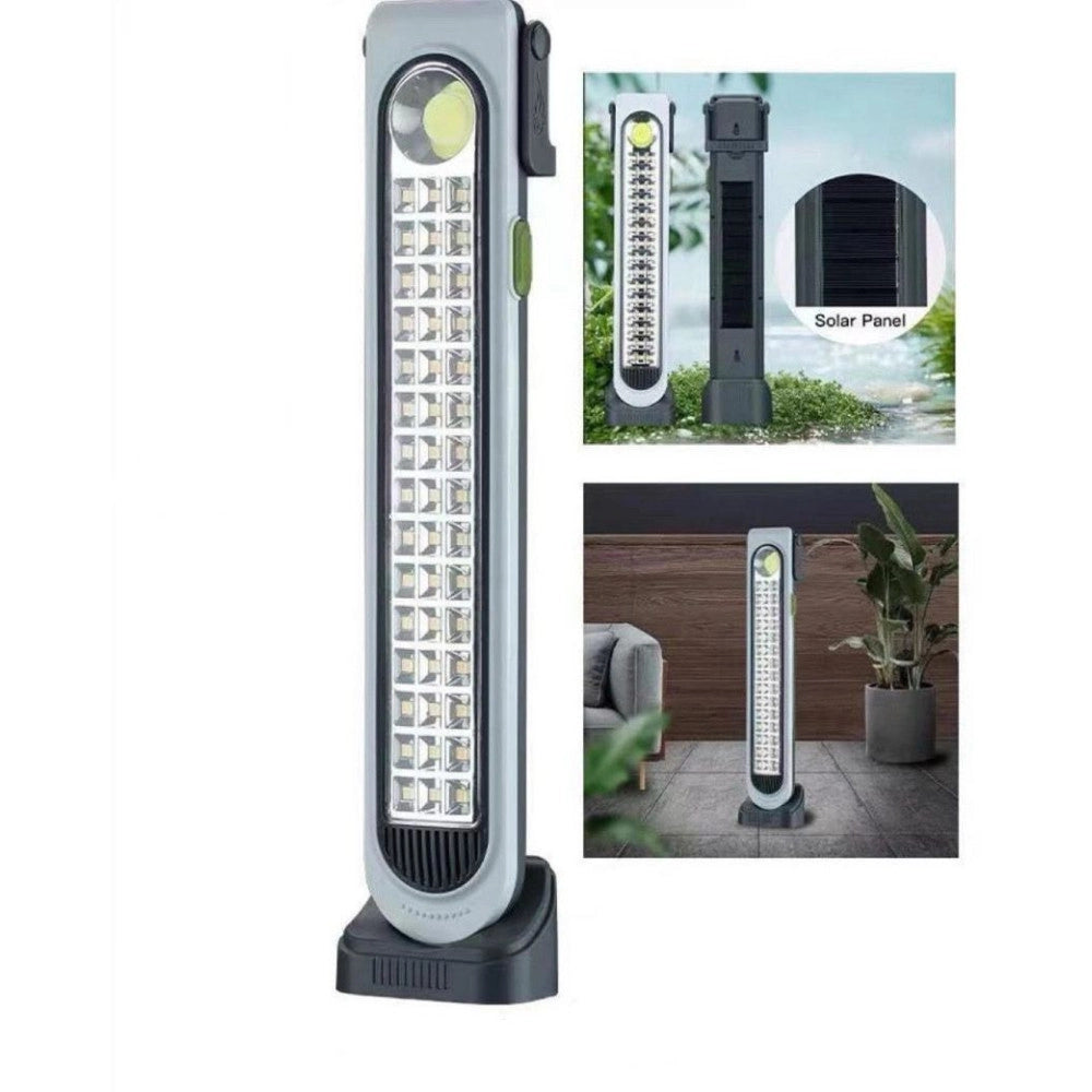 Trade Shop - Torcia Lampada Di Emergenza Con Pannello Solare 45led Luce Bianca Ricaricabile -