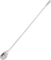 Barlepel in acciaio inossidabile per cocktail - Lunghezza 30 cm con disegno a spirale - Resistente e idoneo per lavastoviglie