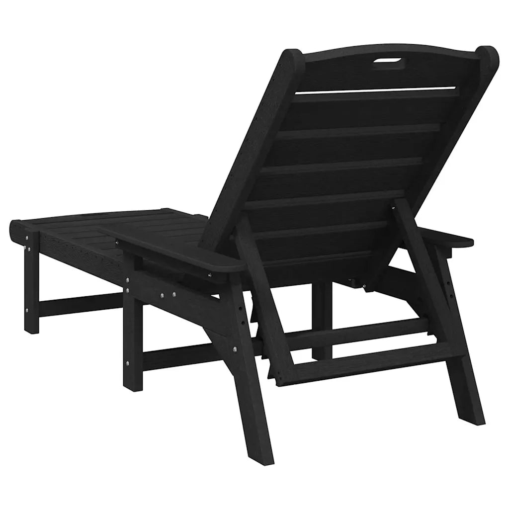 Lettino da sole Nero 195,5 x 53 x 98,5 cm HDPE CFW1228544