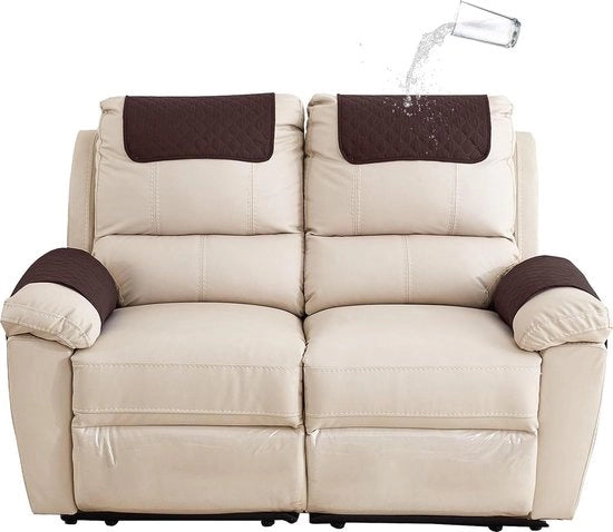 Set di 4 cuscini per bracciolo - Protezione antislip per bracciolo - Copricuscini per bracciolo con supporto - Misura 38cm x 57cm - Piuma di uccello.