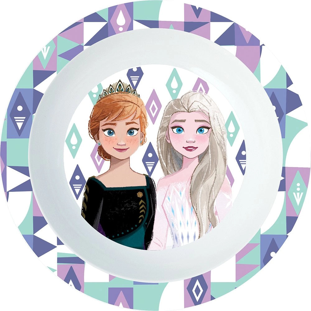 Piatto Fondo Originale Disney Frozen in plastica rigida per bambini.