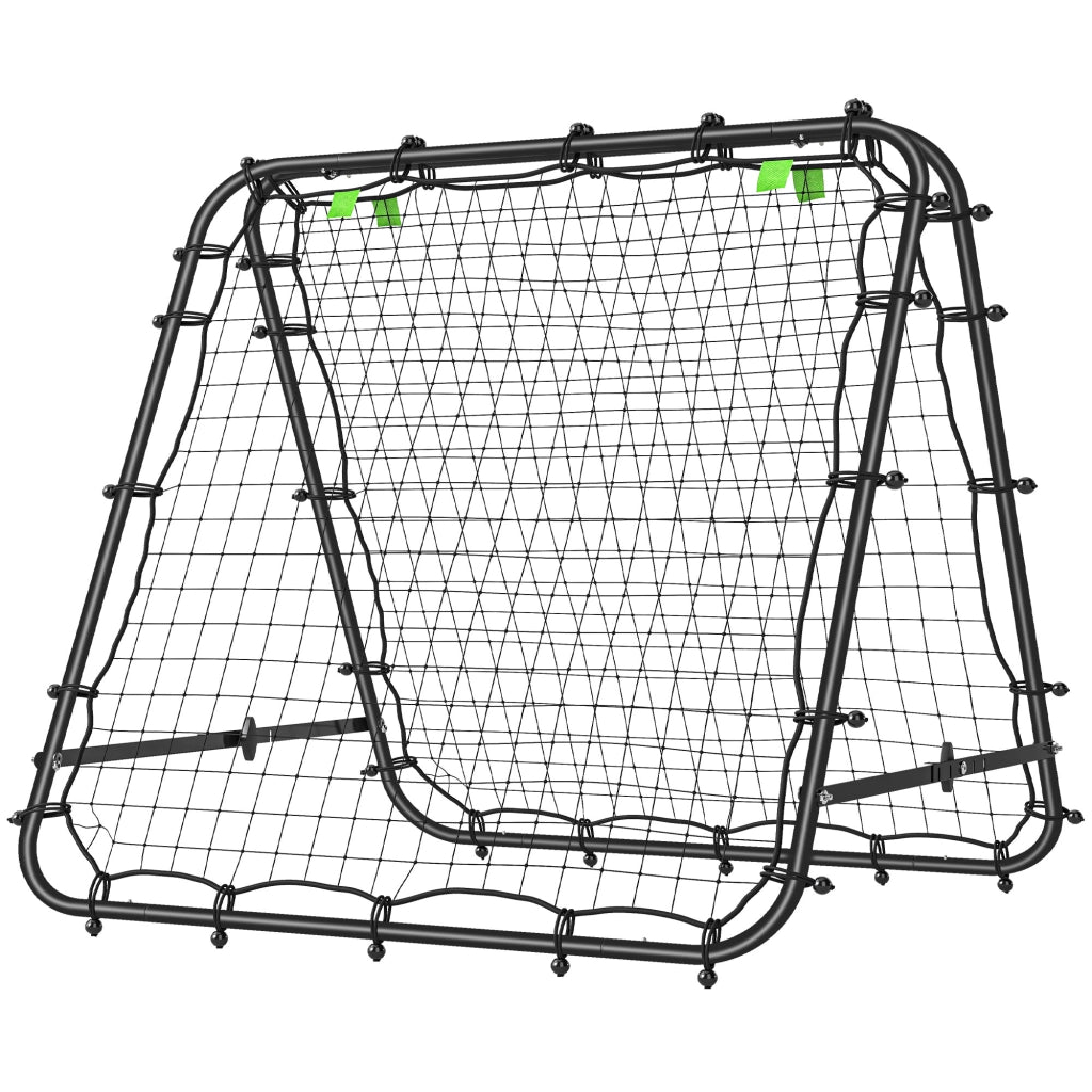 Rete da Calcio Rebounder Pieghevole ¨C Zephmum ¨C Nero in PE e Metallo 100x95x90 cm