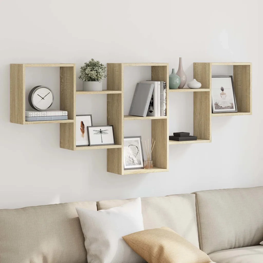 Scaffale a Parete Rovere Sonoma 159x18x66 cm in Truciolato 853301