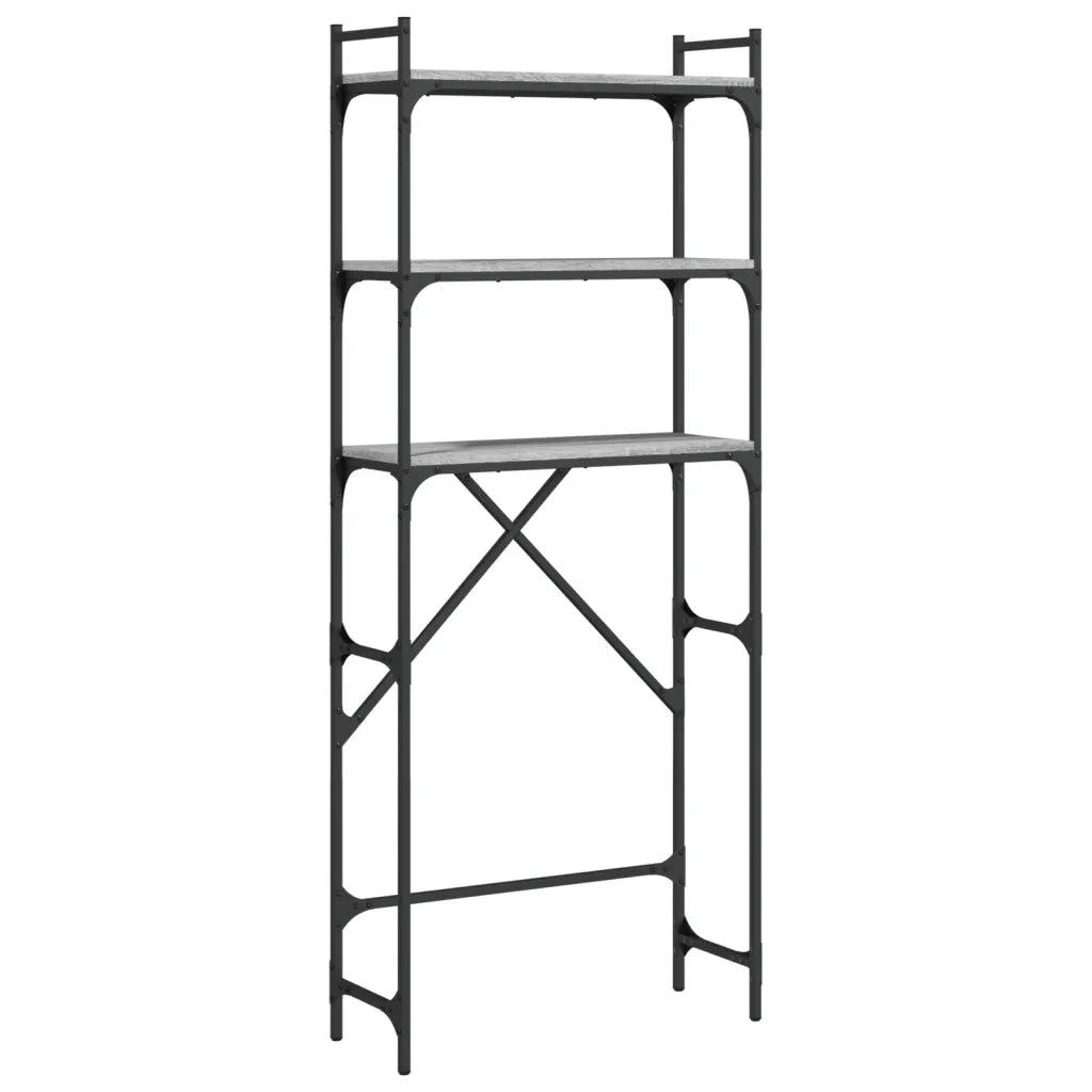 Scaffale per Lavatrice Grigio Sonoma 67x25x163 cm Multistratocod mxl 110290