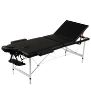 Lettino da massaggio pieghevole a 3 sezioni con struttura in acciaio inox nero 02_0001888