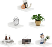 Set di pannelli di legno da parete oscillanti da 6 display - Bianco