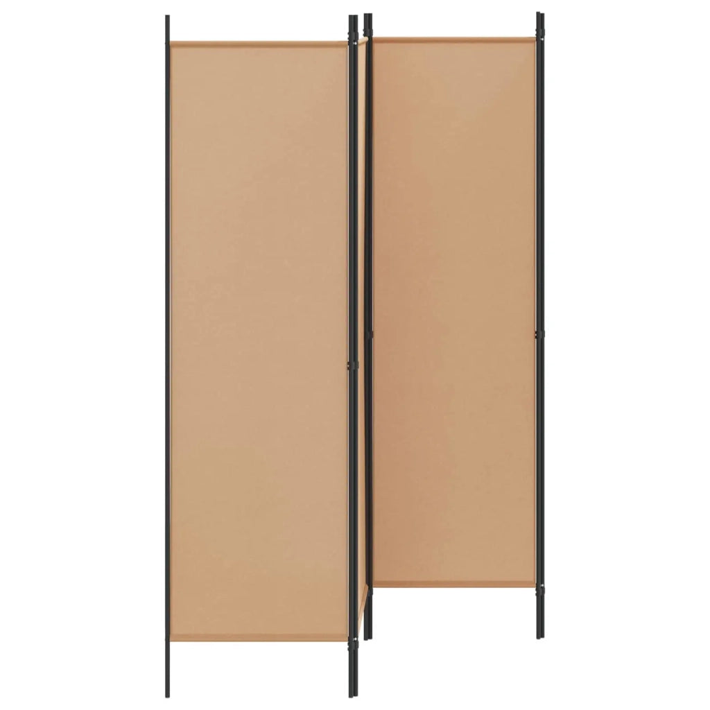 Paravento a 4 Pannelli Beige 200 x 180 cm Tessuto 42039194