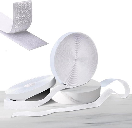 Nastro adesivo autoadesivo extra resistente 8 m x 20 mm - bianco - bidirezionale - adesivo - lusband - cerniera - rete per insetti - cuscino di pelle - fai da te