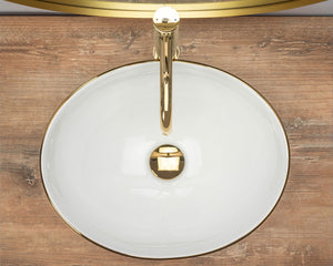 Lavabo Da Appoggio Rea Sofia Gold Edge