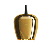 Zafferano Lampada a sospensione Bilia 230V LED 8W 2700K Vetro borosilicato Nero e Oro Antico design a campana moderno alta efficienza CRI 90