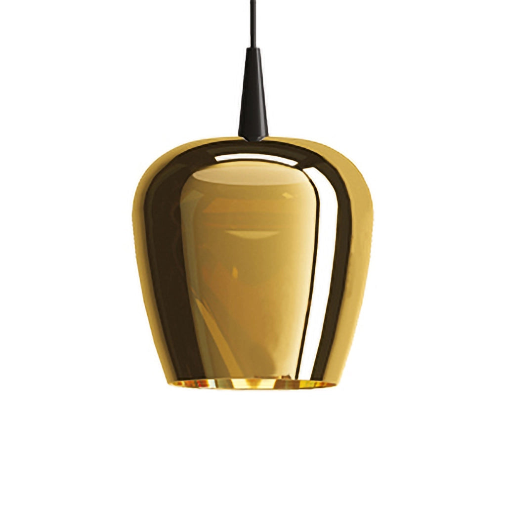 Zafferano Lampada a sospensione Bilia 230V LED 8W 2700K Vetro borosilicato Nero e Oro Antico design a campana moderno alta efficienza CRI 90