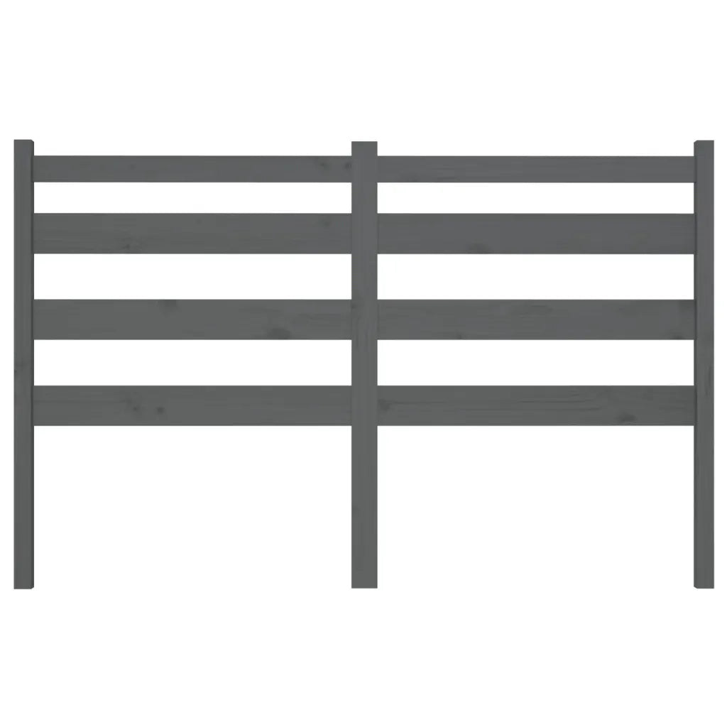 Testiera per Letto Grigia 146x4x100cm in Legno Massello di Pino cod mxl 31813