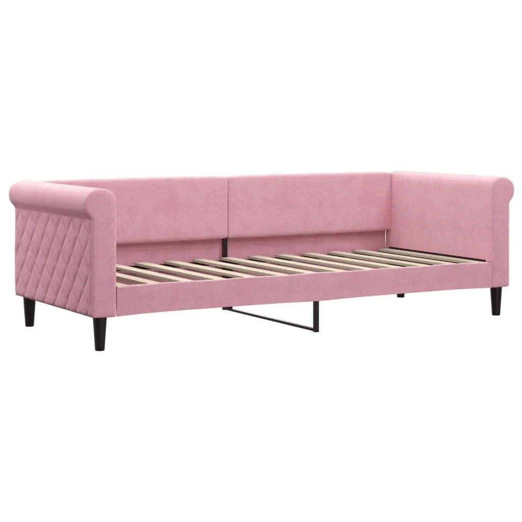 Divano Letto con Letto Estraibile Rosa 80x200 cm in Velluto 3197767