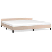 Letto matrimoniale | Letto per adulti | Giroletto con Testiera senza Materasso Cappuccino 200x200 cm