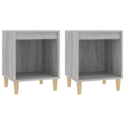 Set di 2 Comodini | Armadio da Notte | Mobiletto da notte Grigio Sonoma 40x35x50 cm