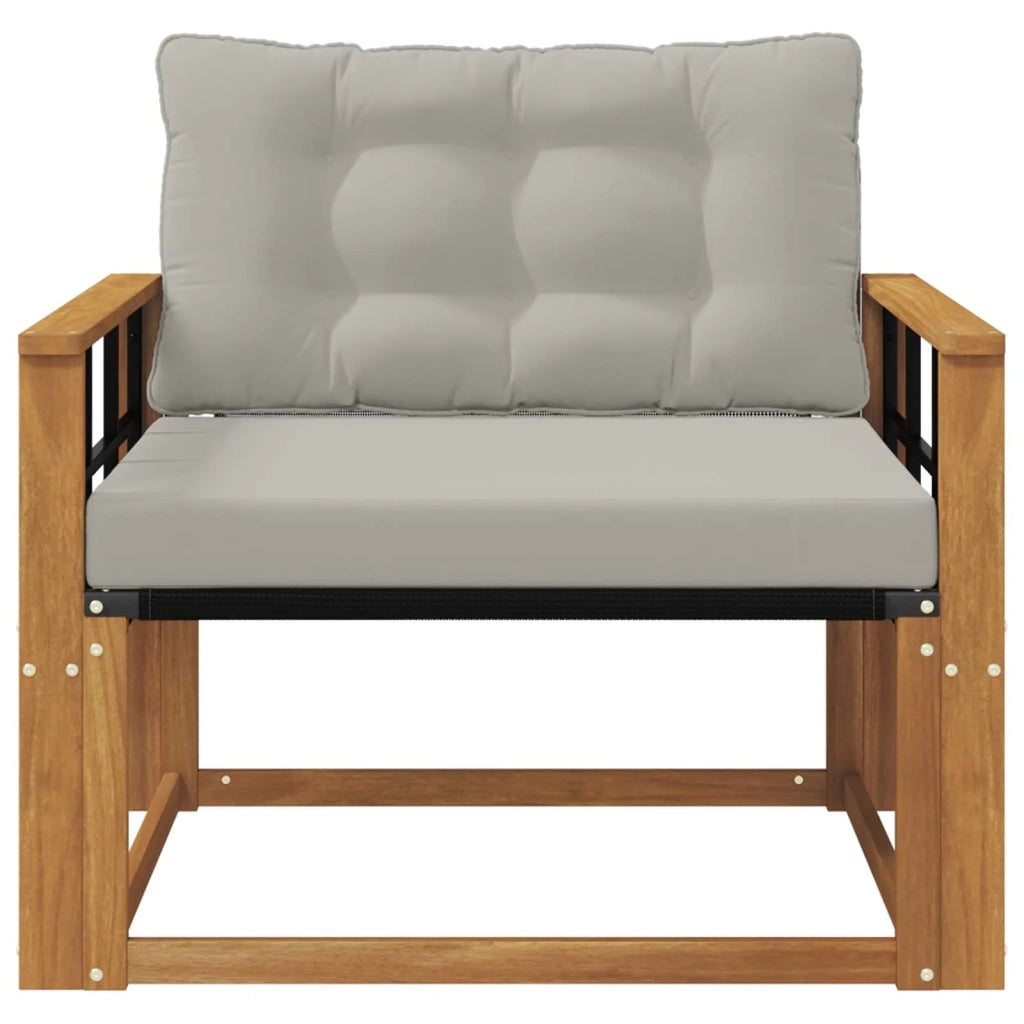 Set di divani da esterno-Sofa da giardino Legno di Acacia Massello e Textilene 168739
