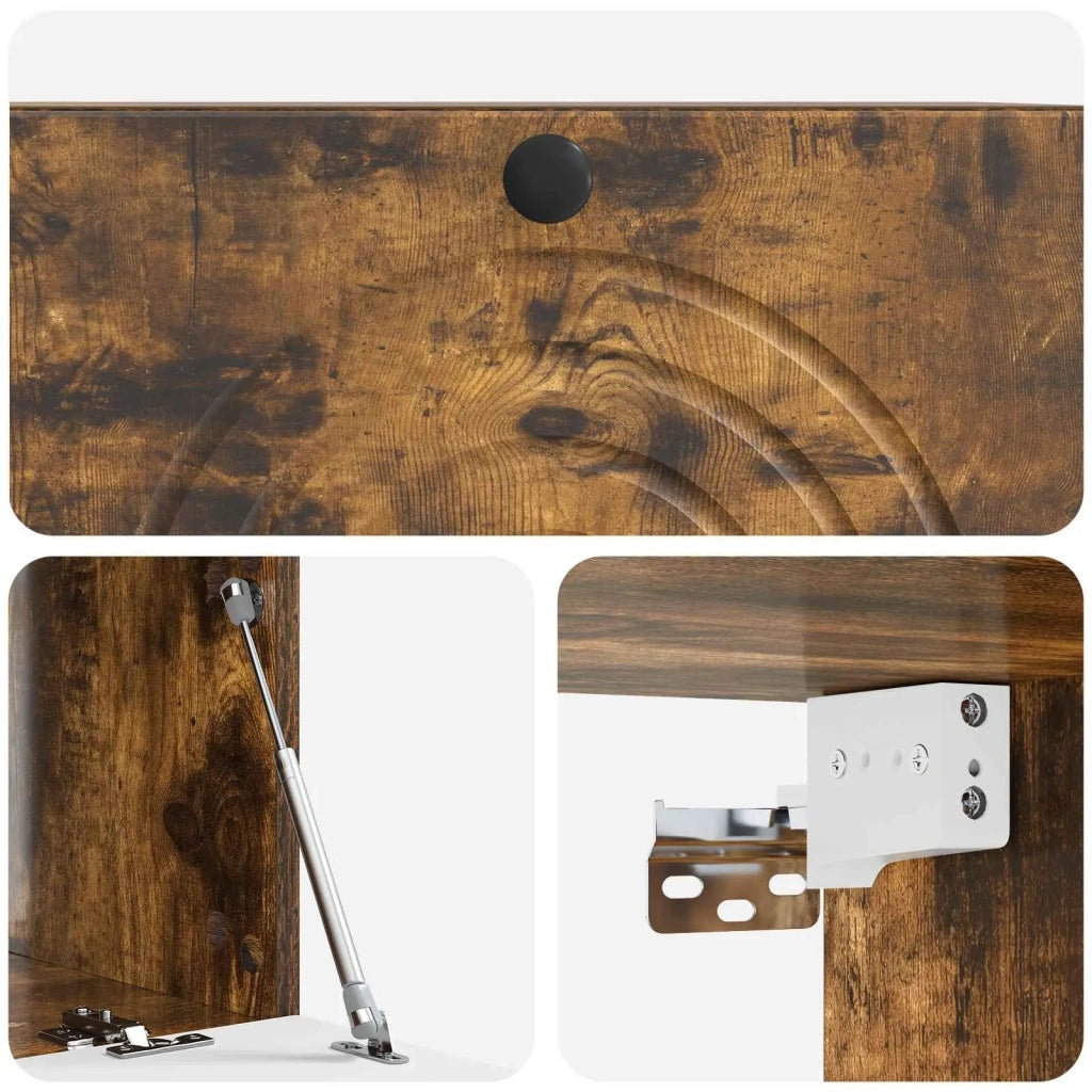 Mobile Porta TV da Muro Rovere Fumo 78,5 x 41 x 30 cm