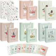 Set di 12 sacchetti di regalo per Natale, 6 grandi + 6 piccoli con biglietti di auguri