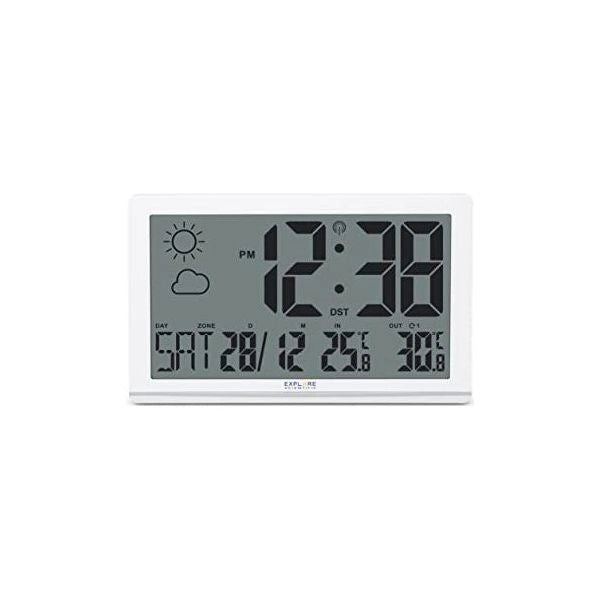 Orologio da parete jumbo radiocontrollato bianco 38,9 x 25,5 x 2,6 cm rdc8001