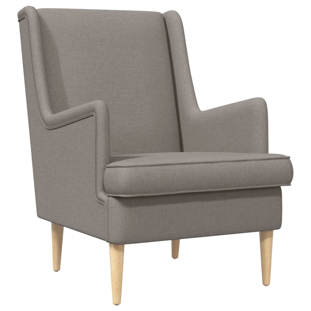 Poltrona con Ottomano 2 pz Tortora Tessuto 3418815