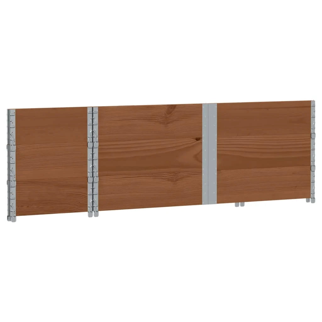 Vassoio per fioriera aiuola rialzata piante fiori terrazza giardino 150 x 50 cm legno massello di pino marrone 02_0037437