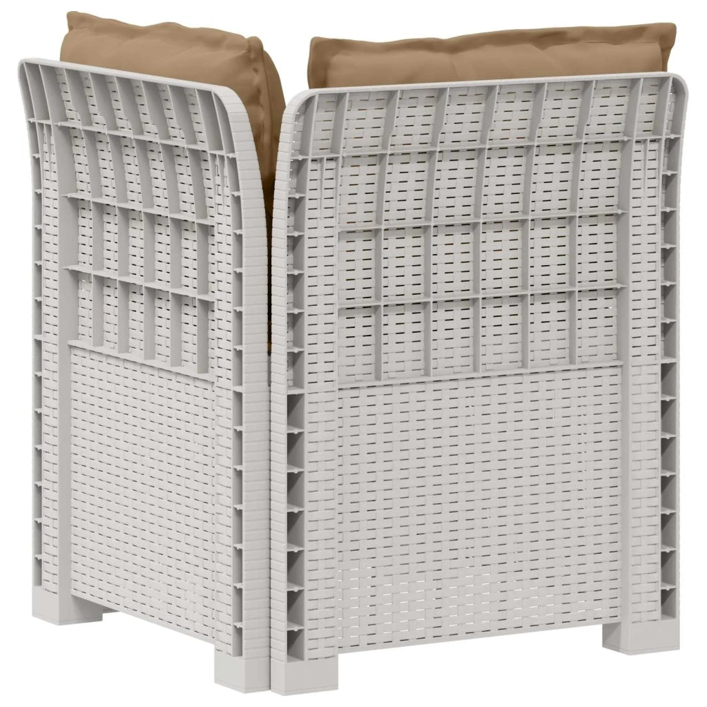 Divano da esterno-Divano da Giardino a 1 Posto con Cuscini Aspetto Rattan PP 227322