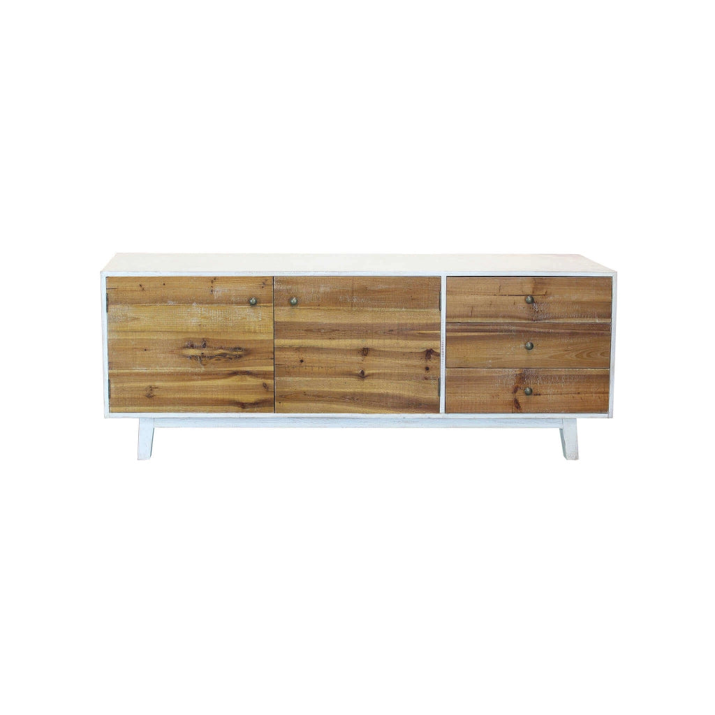 PORTA TV BARCLAY IN LEGNO NATURALE 178  X 45 X H 66 CM