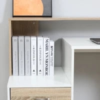 – Moderna Scrivania per Computer con Ripiani in Legno MDF 137 x 55 x 92cm