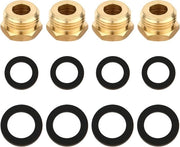 Adattatore per tubi da giardino set da 4 pezzi | connettore per tubi da giardino per esterno | 3/4" GHT maschio a 1/2" NPT femmina