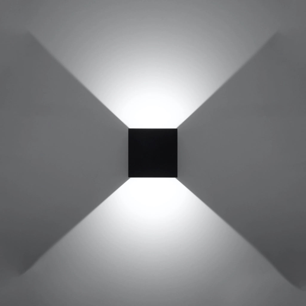 Lampada da parete LUCA nero LED IP54