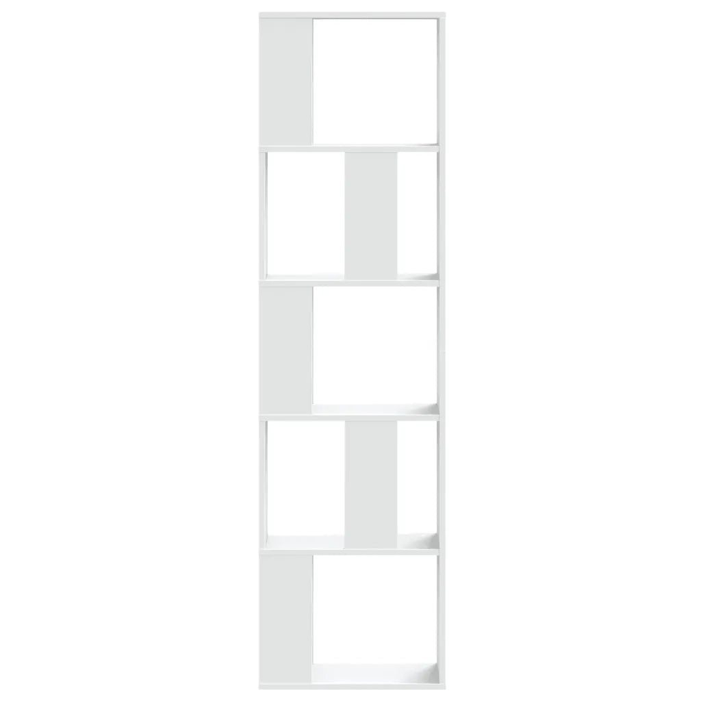 Libreria 5 Ripiani Bianca 45x23,5x162,5cm Legno Multistrato 852780