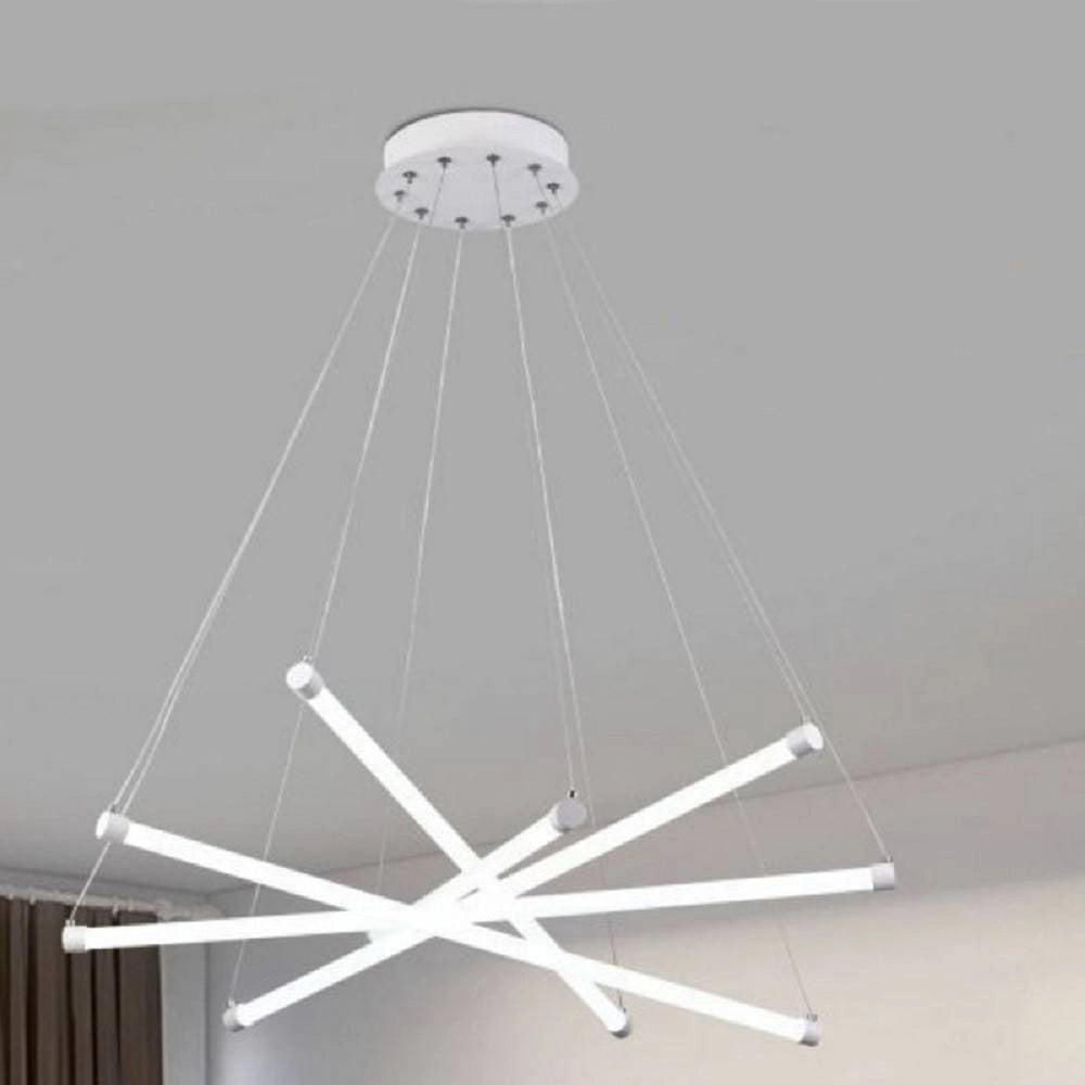 Trade Shop - Lampadario Led Moderno 55w A Sospensione A Raggi Luce Fredda Calda Naturale A05-o -