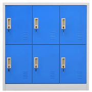 Armadietto con Chiave Grigio Chiaro e Blu 90x45x92,5 cm Acciaio 336437