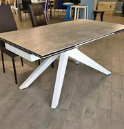 Tavolo big table piano vetro ceramica finitura beton misura l.160 p.90 h.76(aperto 240 cm) (01) - Mobili 2G