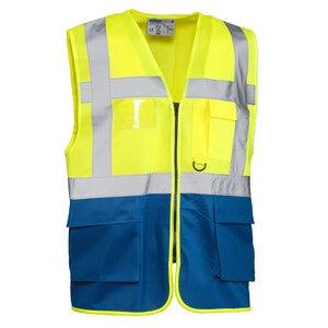 GILET ALTA VISIBILIT GIALLO/BLU LASER TG.  L- 1,0 pz
