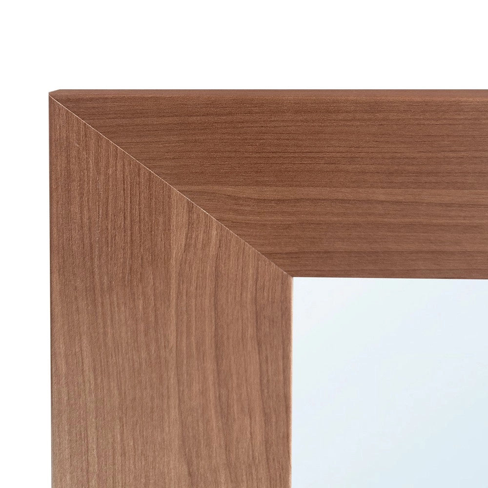 Specchiera Quadrata Plana 90x90 cm con Cornice Larice Cherry – Design Moderno ed Essenziale