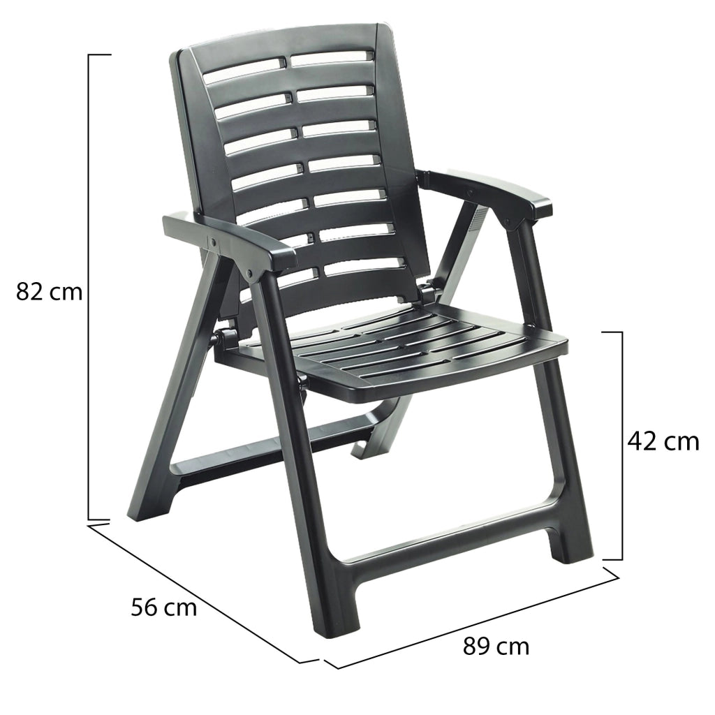 Wadley, Sedia da Esterno una Sedia Made in Italy, Nero Antracite