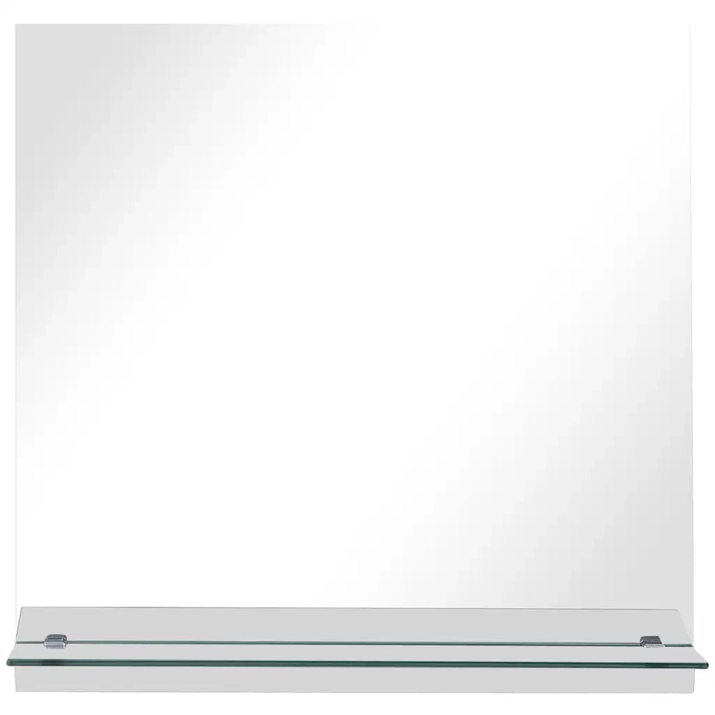 Specchio da Parete con Mensola 40x40 cm in Vetro Temperato cod mxl 66187