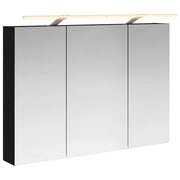 Mobiletto per specchio da Bagno | Armadio da bagno Rovere Nero 100 x 14,5 x 70 cm